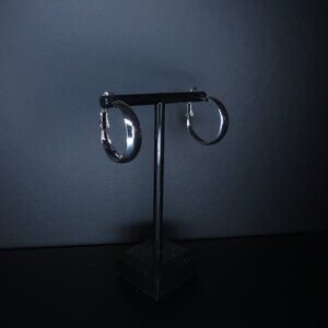 Silver Colored Hoops